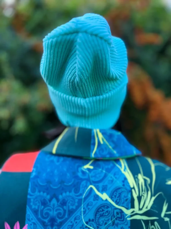 Czapka slouchy logo kolorowe "Jasny turkus"