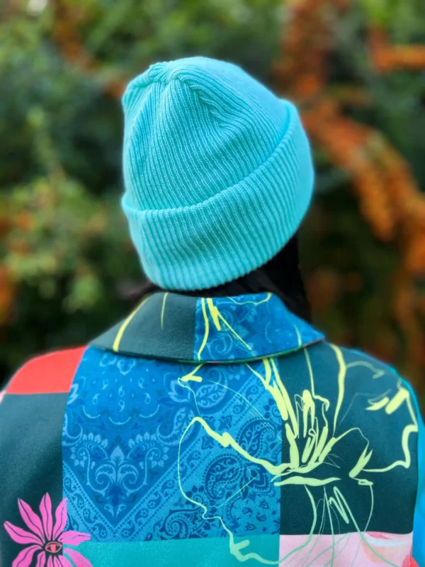 Czapka wywijana logo kolorowe "Jasny turkus"