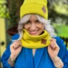Czapka beanie logo ekoskórka "Limonka"