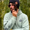 Męska bawełniana czapka beanie logo ekoskórka "Czarna"