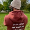 Męska czapka beanie z bawełny logo kolorowe "Beżowy"