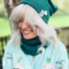 Czapka slouchy logo kolorowe "Zielony"