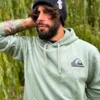 Męska czapka beanie z bawełny logo kolorowe "Czarna"
