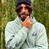 Męska bawełniana czapka beanie logo ekoskórka "Czarna"