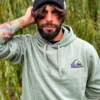 Męska czapka beanie z bawełny logo kolorowe "Czarna"