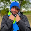 Męska czapka z printem zebry "Neonowa"