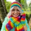 Czapka zimowa bez pompona NEVERLAND ,,Tęcza"