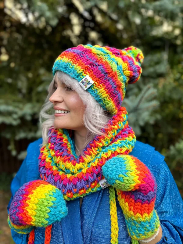 Czapka zimowa ENDORFINA ,,Tęcza"