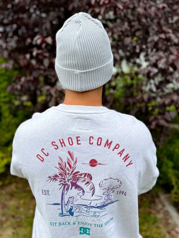 Męska czapka beanie z bawełny logo kolorowe "Jasny szary"