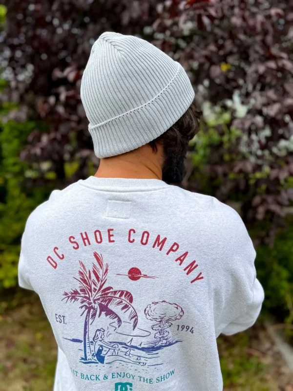 Męska czapka beanie z bawełny logo kolorowe "Jasny szary"
