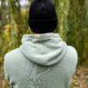 Męska bawełniana czapka beanie logo ekoskórka "Czarna"