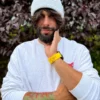 Męska czapka beanie z bawełny logo kolorowe "Jasny szary"