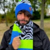 Męska czapka z printem zebry "Neonowa"