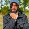 Męska czapka beanie z bawełny logo kolorowe "Ciemny szary"