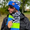 Męska czapka z printem zebry "Neonowa"