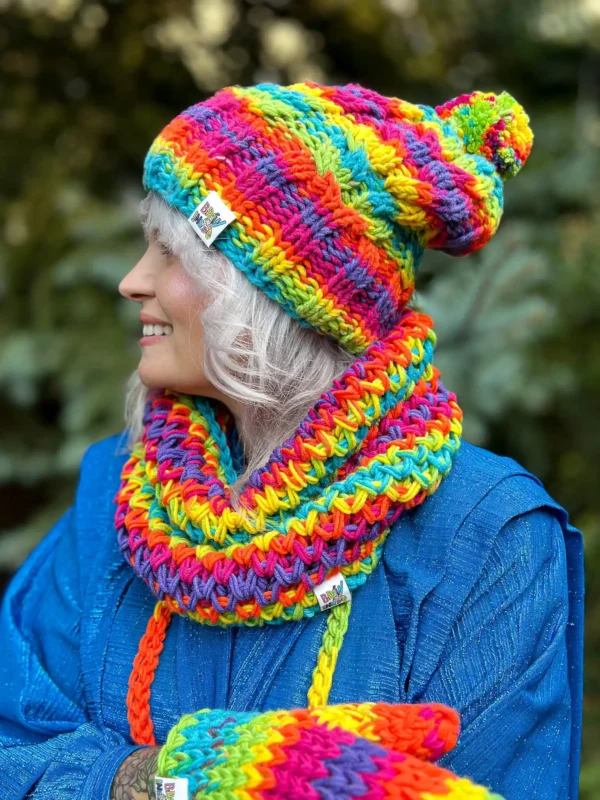 Czapka zimowa ENDORFINA ,,Tęcza"
