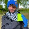 Męska czapka z printem zebry "Neonowa"