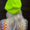 Czapka materiałowa "Neonowy żółty"