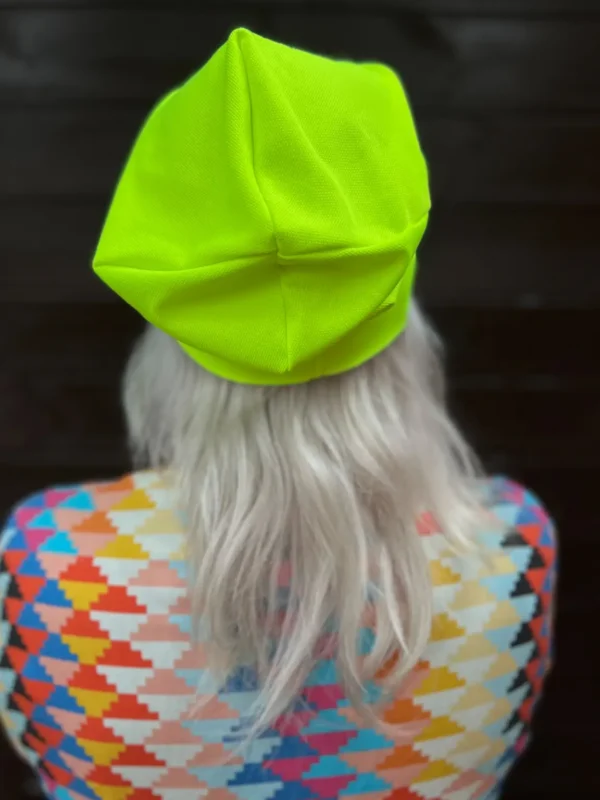 Czapka materiałowa "Neonowy żółty"