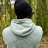 Męska bawełniana czapka beanie logo ekoskórka "Czarna"