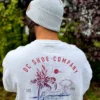 Męska bawełniana czapka beanie logo ekoskórka "Jasny szary"