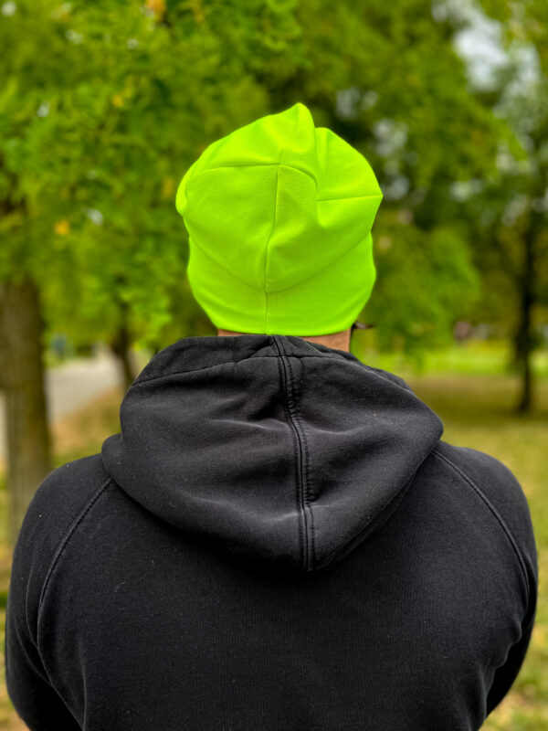 Męska czapka materiałowa "Neonowy żółty"