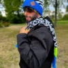 Męska czapka z printem zebry "Neonowa"