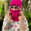 Zimowy komin "Neonowy różowy"