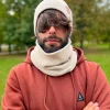Męski komin zimowy "Jasny beż"