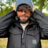 Męska czapka beanie z bawełny logo kolorowe "Ciemny szary"