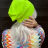Czapka materiałowa "Neonowy żółty"