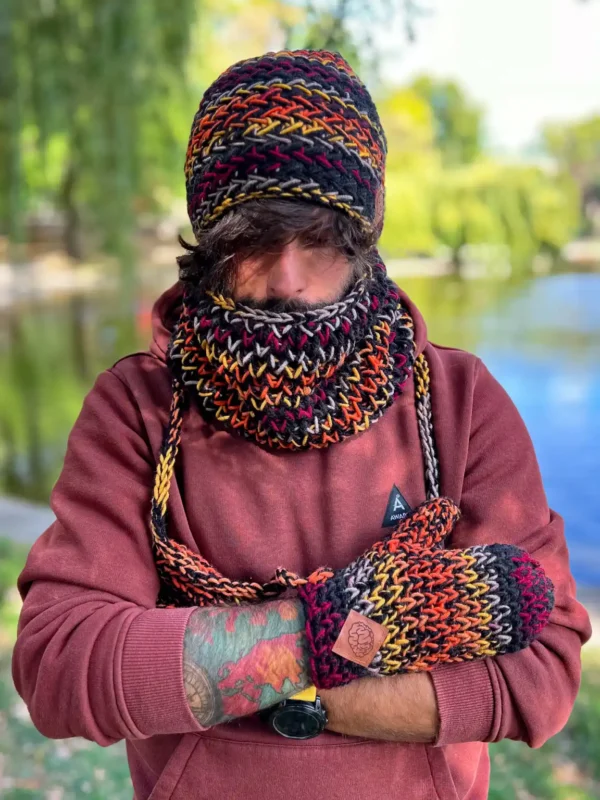 Męska czapka zimowa EXPLORER ,,Ciemna jesień"