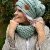 Czapka MERINO oversize THIS IS IT "Jasny Turkus"
