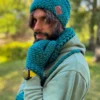 Męska czapka ręcznie robiona EXPLORER ,,Leśny zielony"