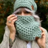 Czapka MERINO oversize THIS IS IT "Jasny Turkus"