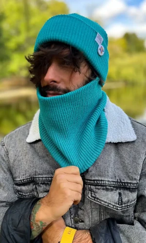 komin męski turkus