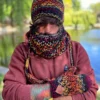 Męski mały komin na szyję ,,Ciemna jesień"