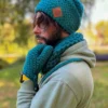 Męska czapka ręcznie robiona EXPLORER ,,Leśny zielony"