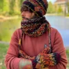 Męski mały komin na szyję ,,Ciemna jesień"