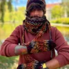 Męski mały komin na szyję ,,Ciemna jesień"
