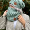 Czapka MERINO oversize THIS IS IT "Jasny Turkus"