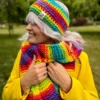 OPASKA podszyta polarem ,,Tęcza"