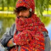 Męska czapka ręcznie robiona EXPLORER ,,Czerwienie"