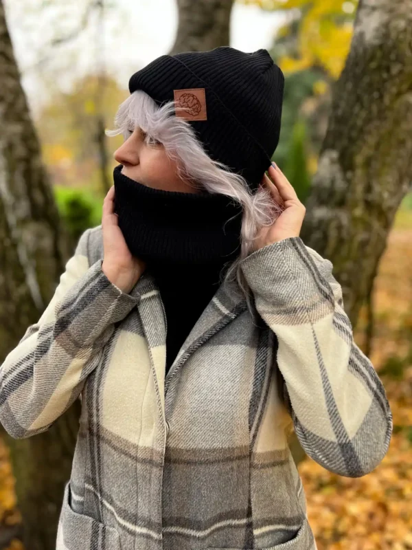 Bawełniany mały komin "Czarny”