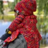 Męska czapka ręcznie robiona EXPLORER ,,Czerwienie"