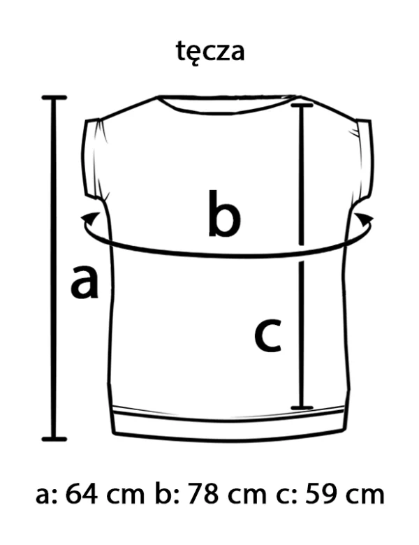 Biały t-shirt oversize Rzygam tęczą
