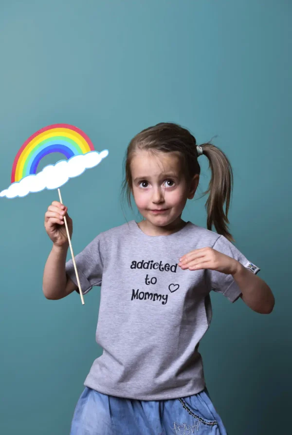 Bawełniana koszulka dla dziecka Addicted to Mommy