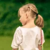 Koszulka dla dziecka biała "Bron to: eat play trouble"