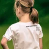 Biała koszulka dla dziecka "Beware: kid inside"