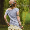 Szary t-shirt oversize Fuckin' positive